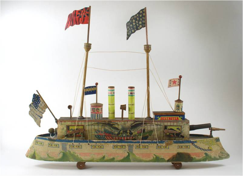 Reed (Not Bing) Circa 1883 Vintage Toy Fishing Boat Volunteer Ship Amazing