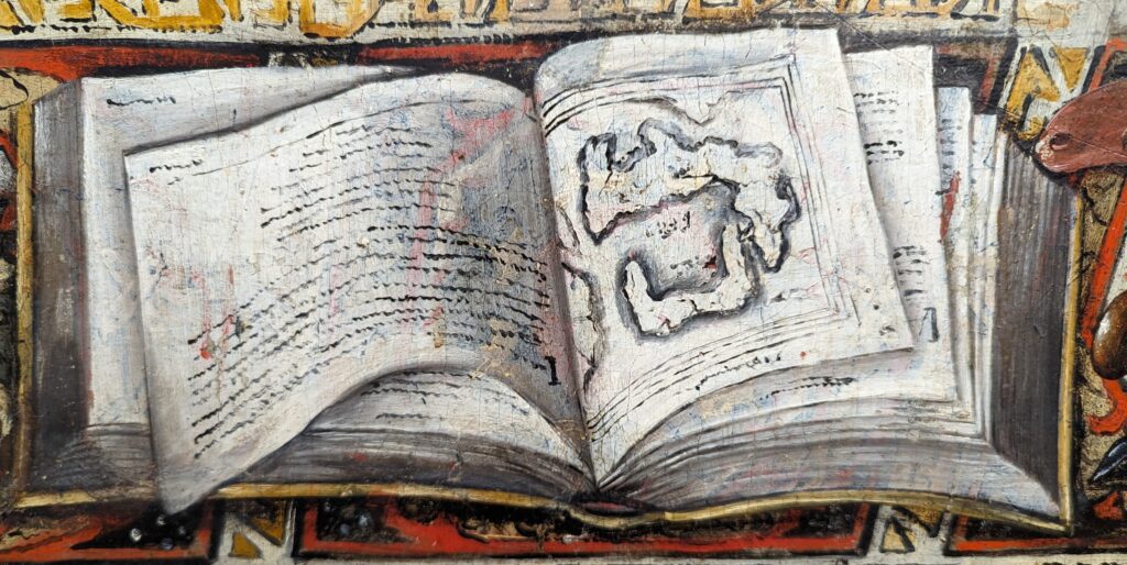 painting of a book